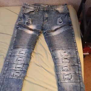 Men’s Moto/Ribbed Jeans